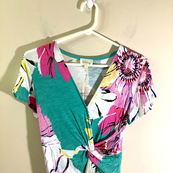 Anthropologie 🌵 Deletta Twist Front Floral Top - Picture 2 of 5